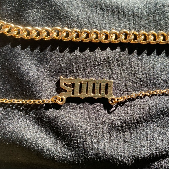 Millennial Double-Chain Gold-Tone Necklace - Picture 5 of 8